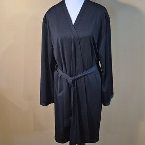 DIAMOND TEA Women's Black Belted Robe